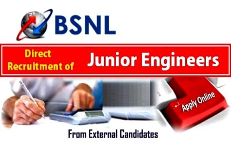 bsnl direct recruitment of junior engineers
