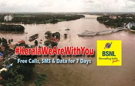 bsnl kerala flood free calls sms data