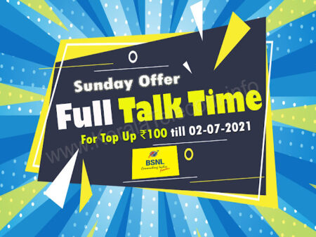 bsnl sunday full talk time offer