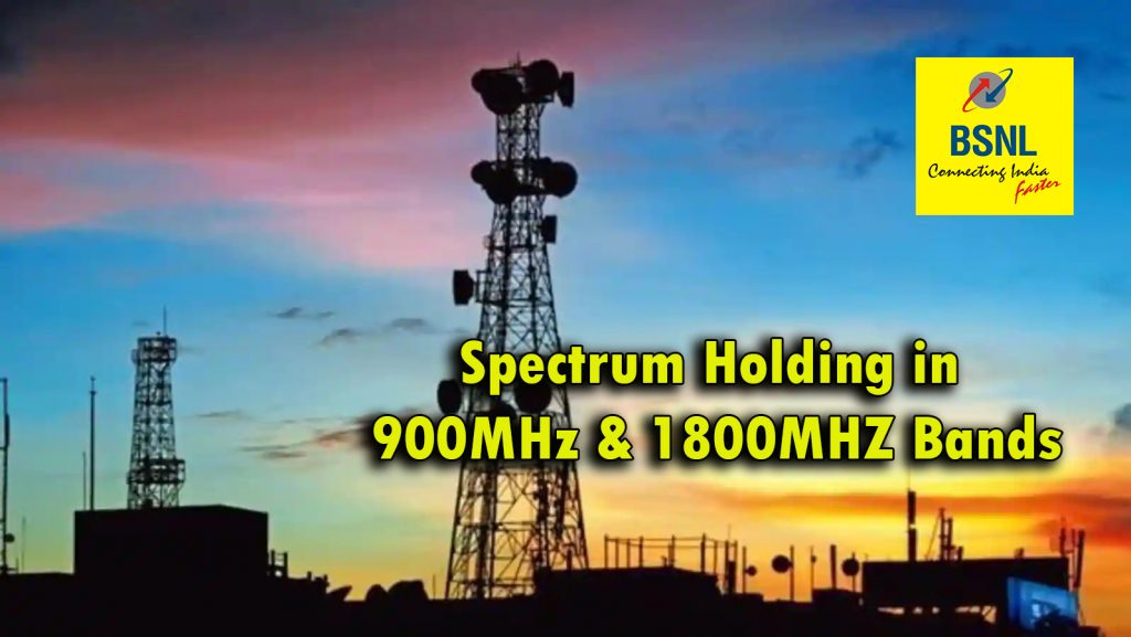 bsnl spectrum holding in 900MHz 1800MHz