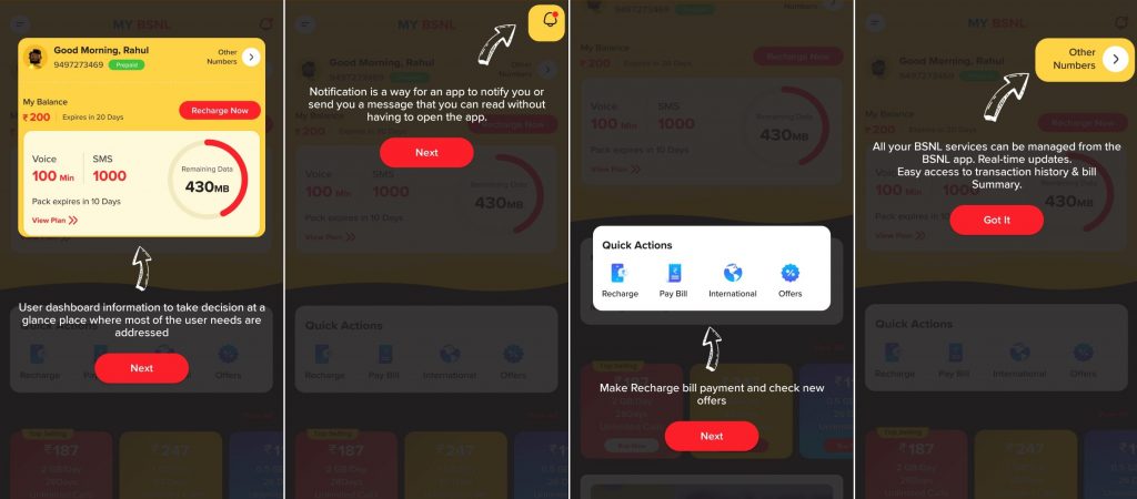 bsnl selfcare app features explained