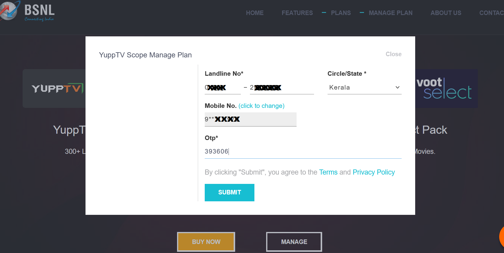 How to Deactivate BSNL Cinemaplus / Yupp TV Scope OTT ? 4 bsnl cinemaplus deactivation mange service otp