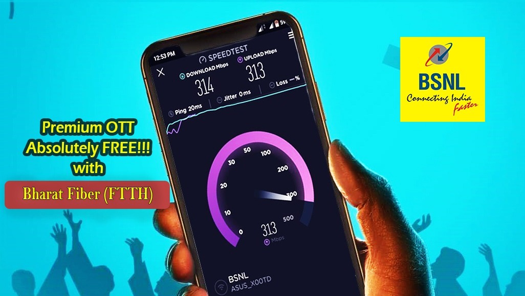BSNL Broadband & Bharat Fiber (FTTH) Speed Test