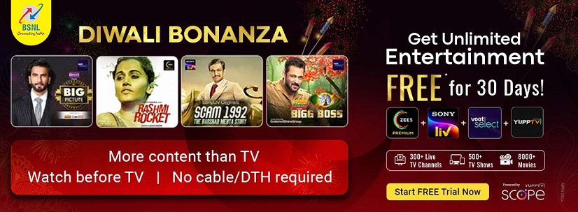 bsnl diwali offer free ott for ftth