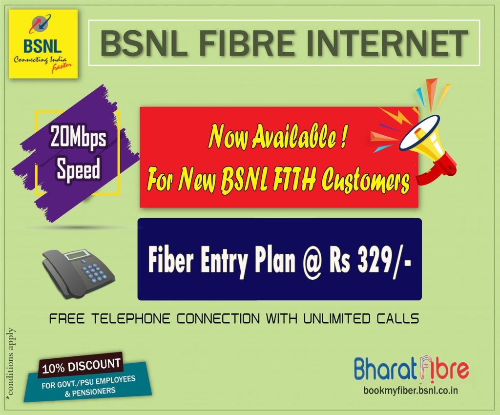 bsnl fiber entry plan 329